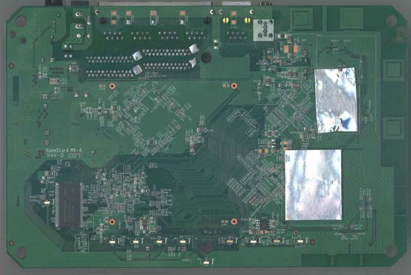 Netgear WNDR3700 PCB bottom side