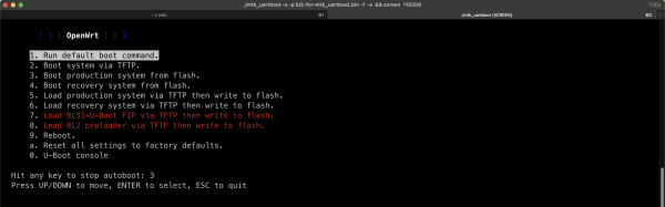 OpenWrt Boot Menu OpenWrt Boot Menu